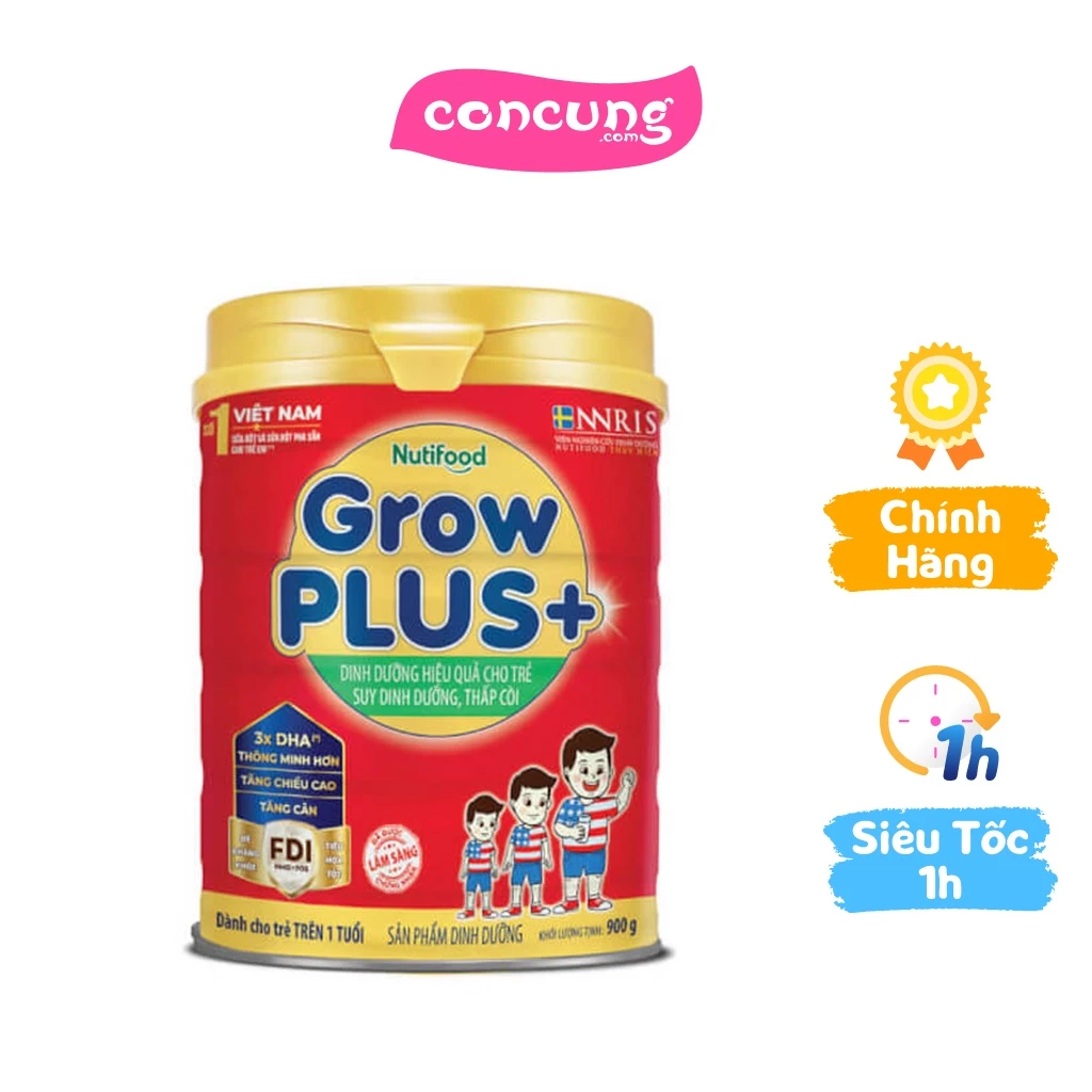 Sữa GrowPLUS+ Đỏ cho bé 1 tuổi 900g – Sản phẩm bán chạy trên Shopee